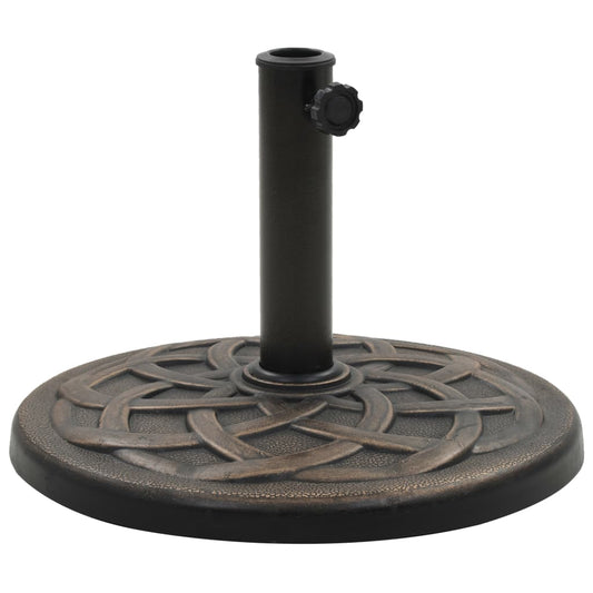 Berkfield Parasol Base Round Polyresin 11 kg Bronze