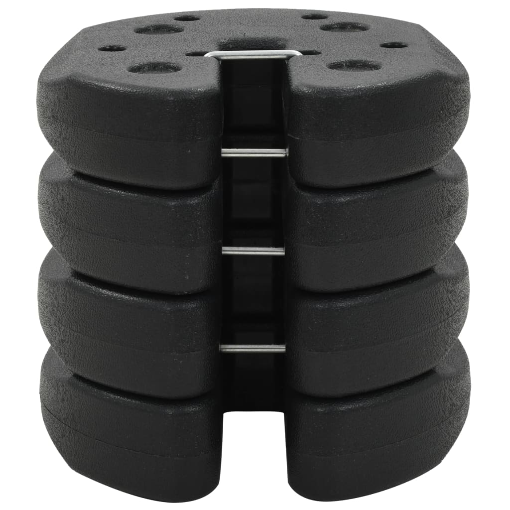 Berkfield Gazebo Weight Plates 4 pcs Black 220x50 mm Concrete