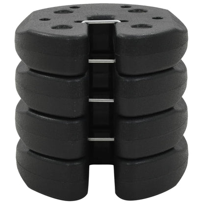 Berkfield Gazebo Weight Plates 4 pcs Black 220x50 mm Concrete