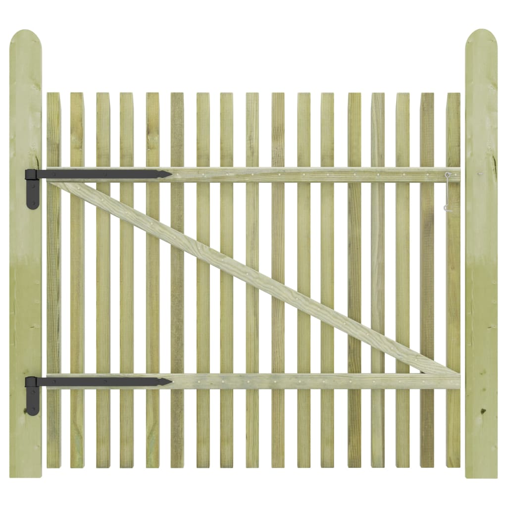 Berkfield Picket Garden Gate Impregnated Pinewood 100x100 cm