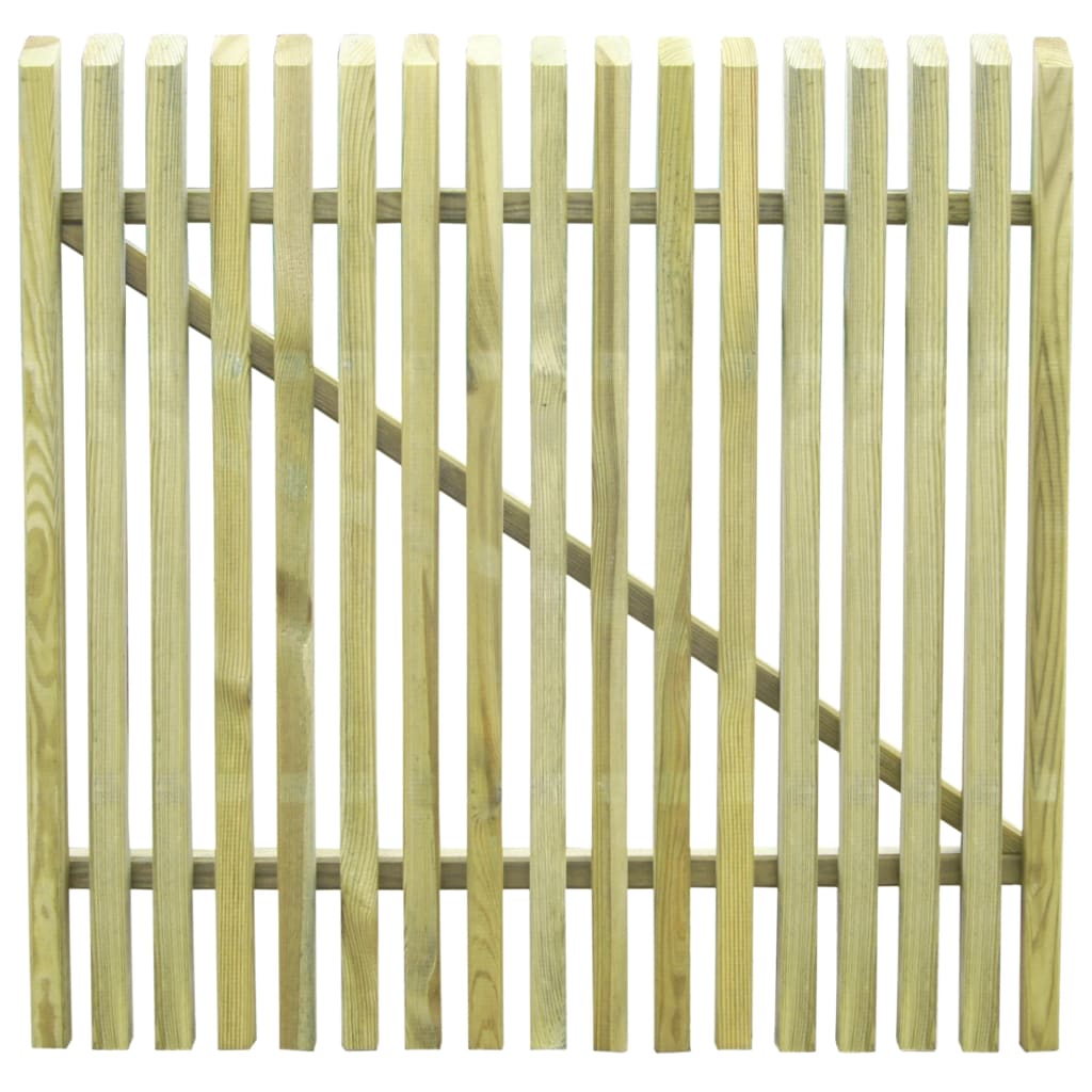 Berkfield Picket Garden Gate Impregnated Pinewood 100x100 cm