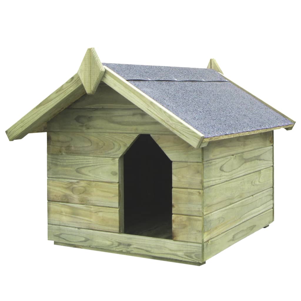 Berkfield Garden Dog House with Opening Roof Impregnated Pinewood