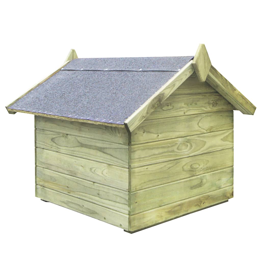 Berkfield Garden Dog House with Opening Roof Impregnated Pinewood