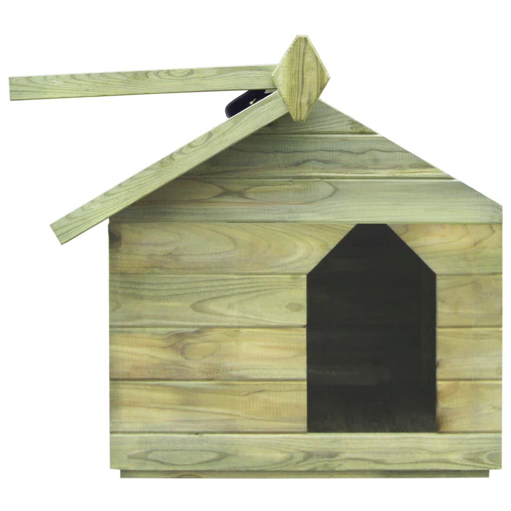 Berkfield Garden Dog House with Opening Roof Impregnated Pinewood