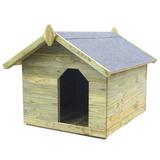 Berkfield Garden Dog House with Opening Roof Impregnated Pinewood