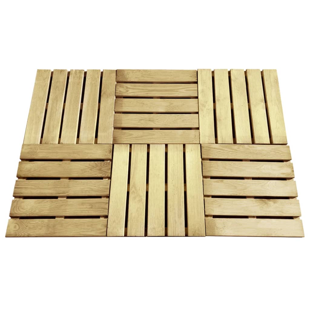 Berkfield Decking Tiles 6 pcs 50x50 cm Wood Green