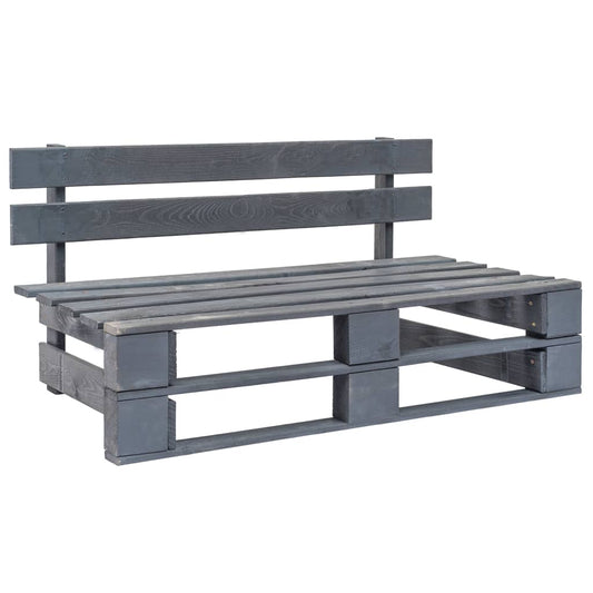 Berkfield Garden Pallet Bench Wood Grey