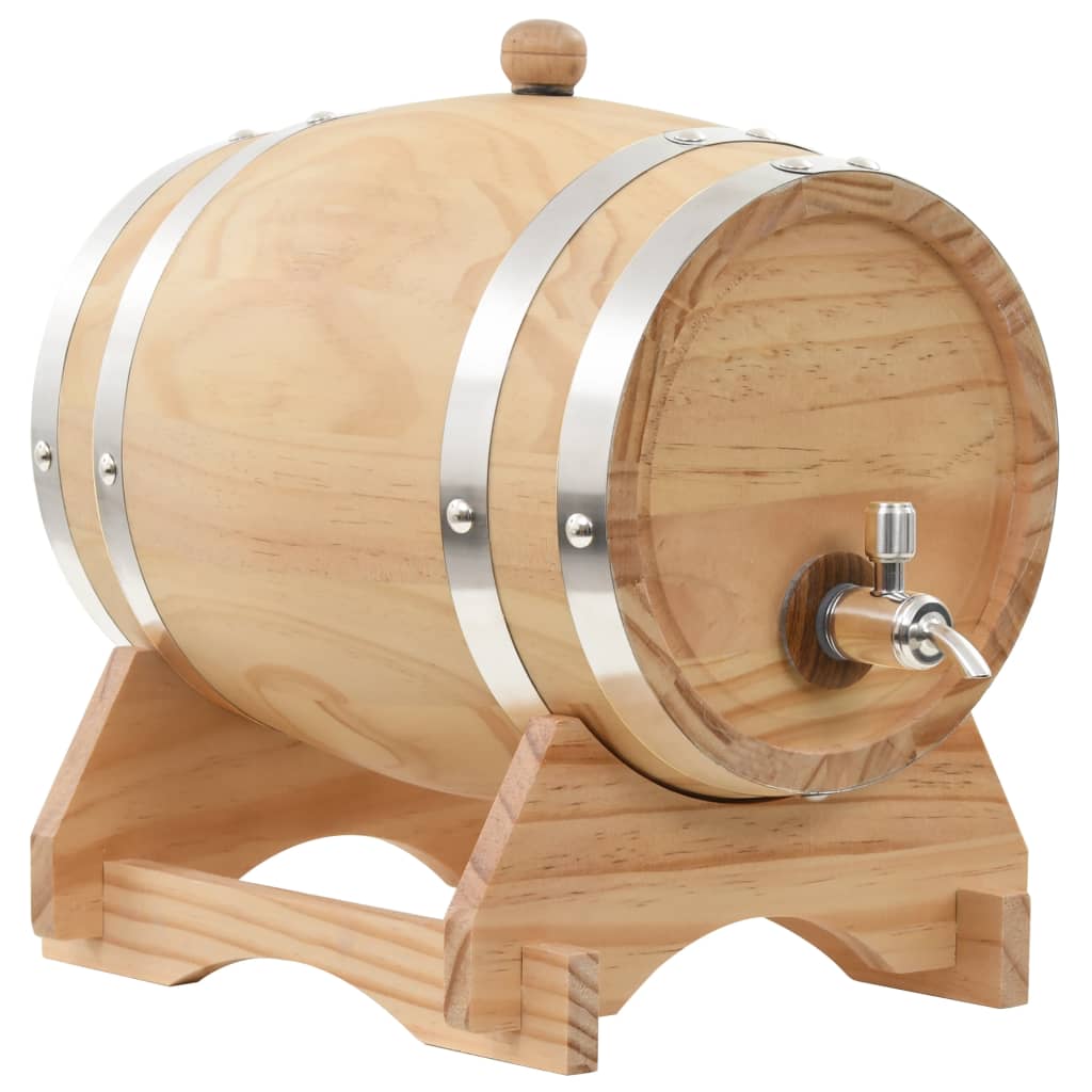 Berkfield Wine Barrel with Tap Solid Pinewood 6 L