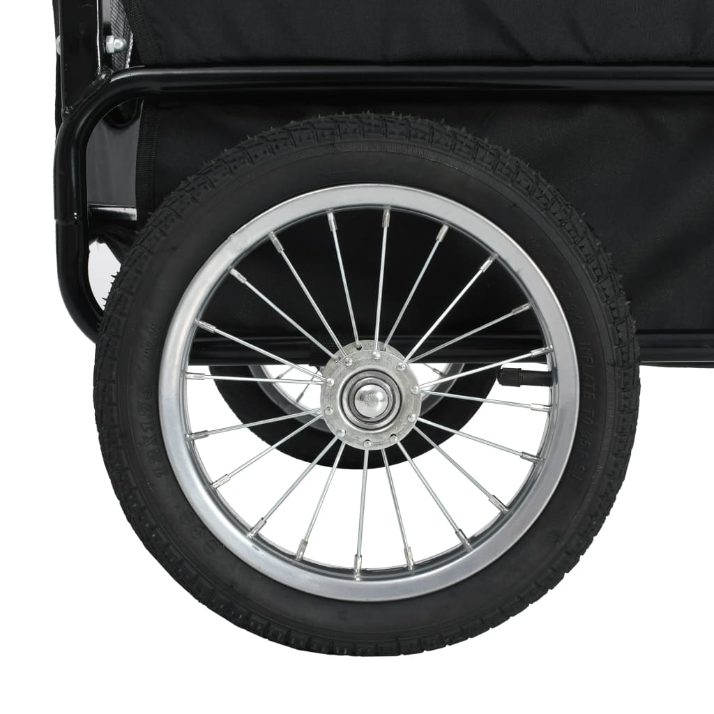 Berkfield 2-in-1 Pet Bike Trailer & Jogging Stroller Grey and Blue