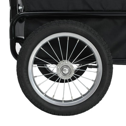 Berkfield 2-in-1 Pet Bike Trailer & Jogging Stroller Grey and Blue