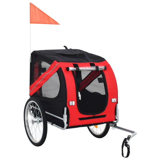 Berkfield Dog Bike Trailer Red and Black