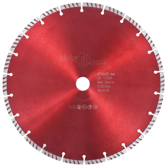Berkfield Diamond Cutting Disc with Turbo Steel 300 mm