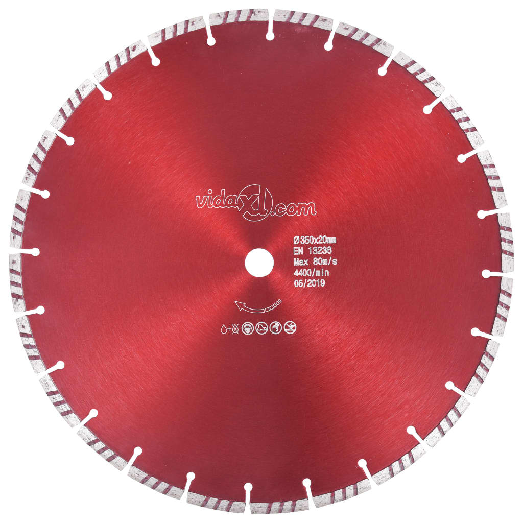 Berkfield Diamond Cutting Disc with Turbo Steel 350 mm