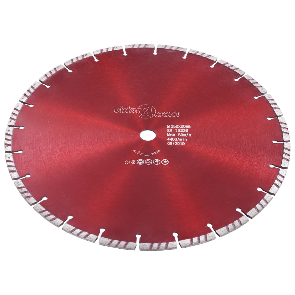 Berkfield Diamond Cutting Disc with Turbo Steel 350 mm