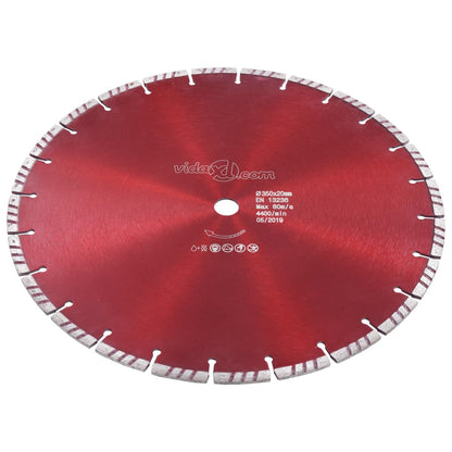 Berkfield Diamond Cutting Disc with Turbo Steel 350 mm