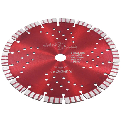 Berkfield Diamond Cutting Disc with Turbo and Holes Steel 230 mm