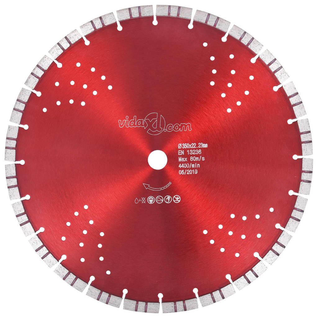 Berkfield Diamond Cutting Disc with Turbo and Holes Steel 350 mm