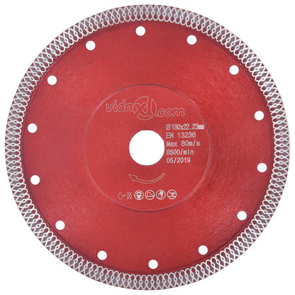 Berkfield Diamond Cutting Disc with Holes Steel 180 mm