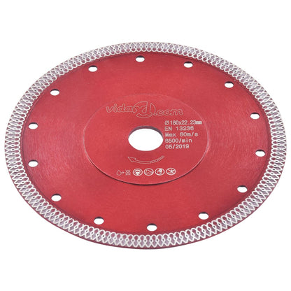 Berkfield Diamond Cutting Disc with Holes Steel 180 mm