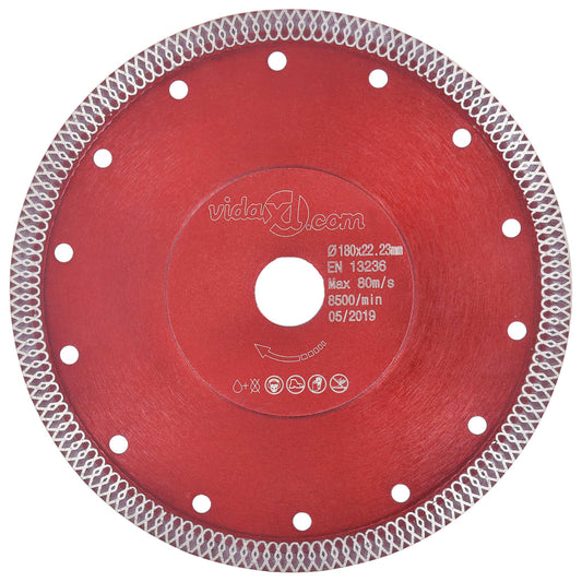 Berkfield Diamond Cutting Disc with Holes Steel 230 mm