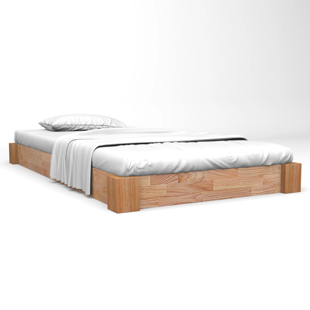 Berkfield Bed Frame Solid Oak Wood 90x200 cm