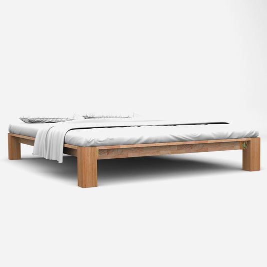 Berkfield Bed Frame Solid Oak Wood 140x200 cm