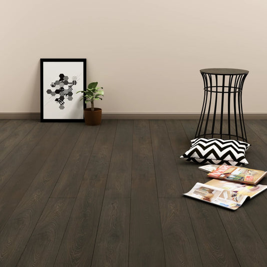 Berkfield Self-adhesive Flooring Planks 4.46 må_ 3 mm PVC Dark Brown