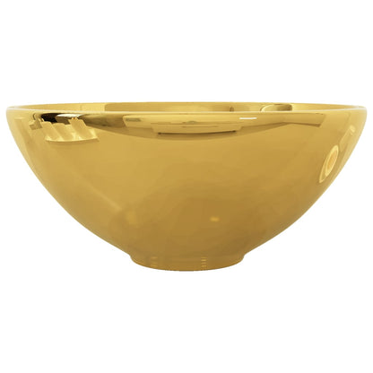 Berkfield Wash Basin 32.5x14 cm Ceramic Gold