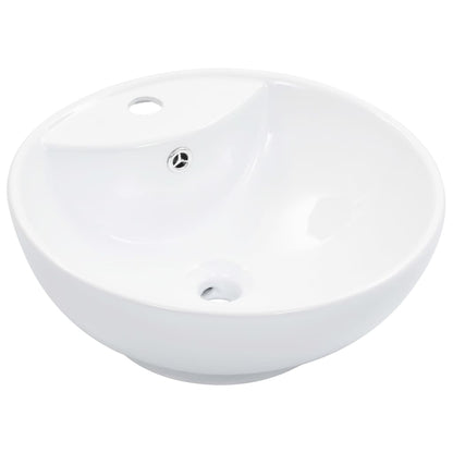 Berkfield Wash Basin with Overflow 46.5x18 cm Ceramic White