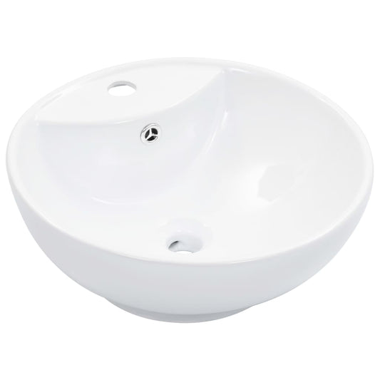 Berkfield Wash Basin with Overflow 46.5x18 cm Ceramic White