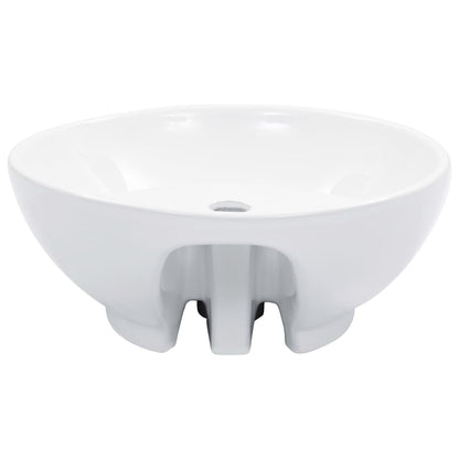 Berkfield Wash Basin with Overflow 46.5x18 cm Ceramic White