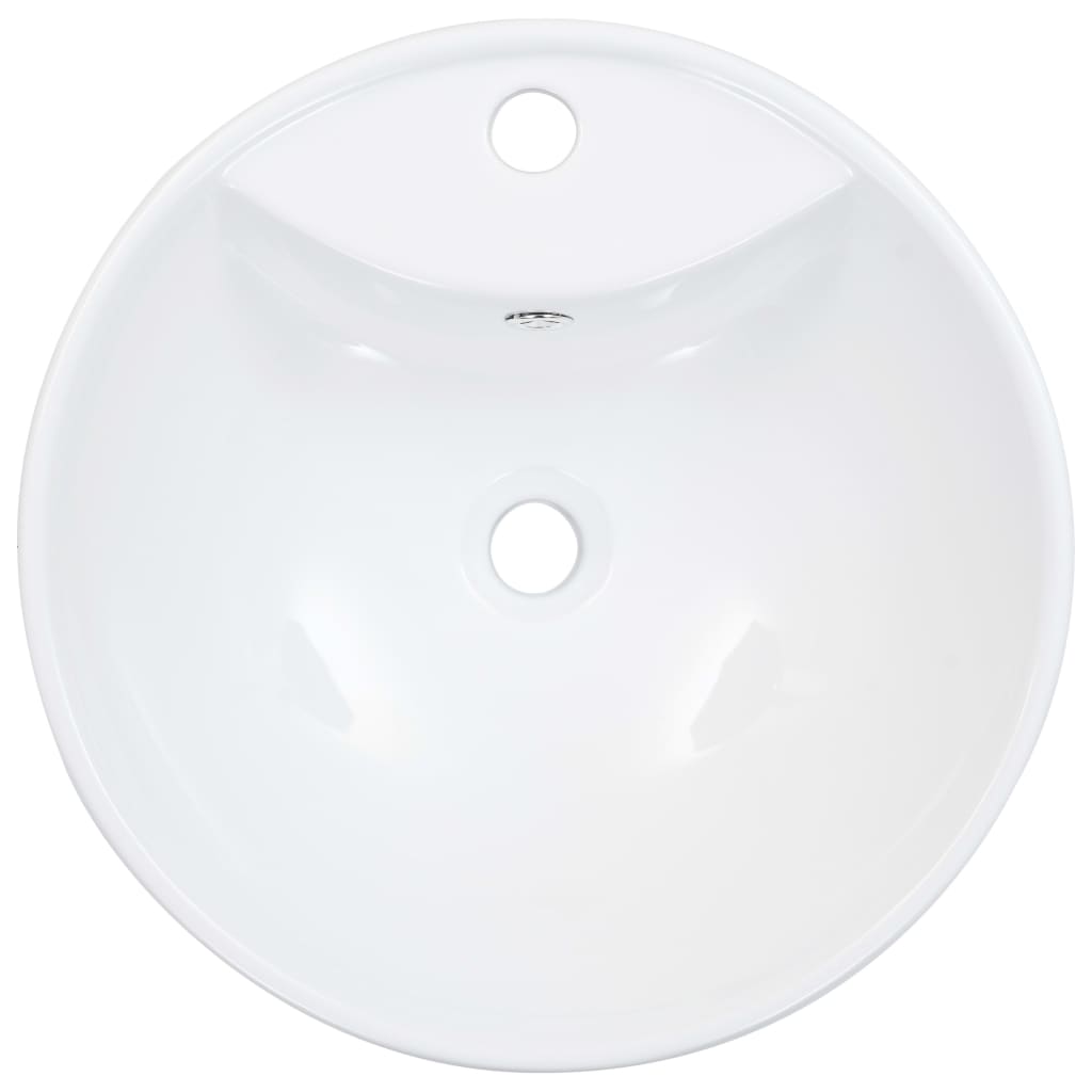 Berkfield Wash Basin with Overflow 46.5x18 cm Ceramic White
