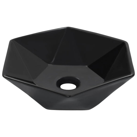 Berkfield Wash Basin 41x36.5x12 cm Ceramic Black