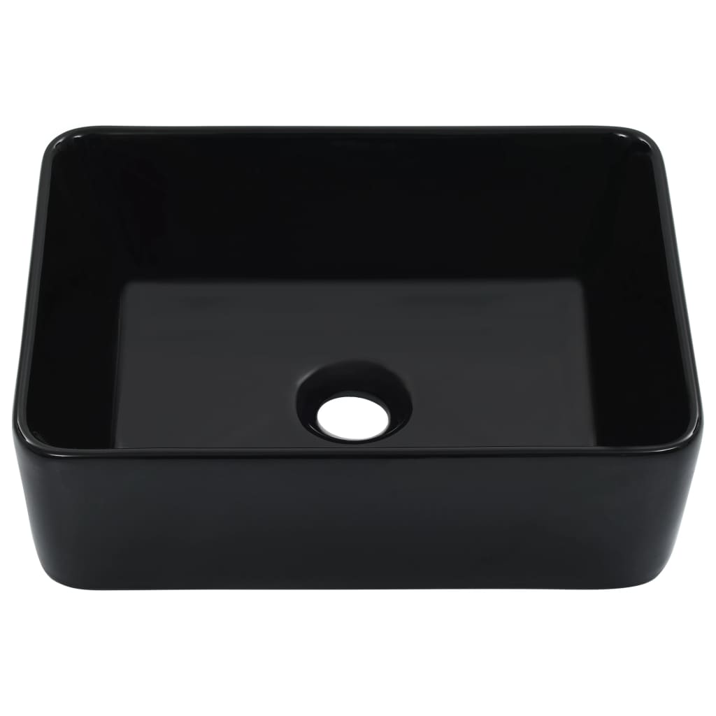 Berkfield Wash Basin 40x30x13 cm Ceramic Black
