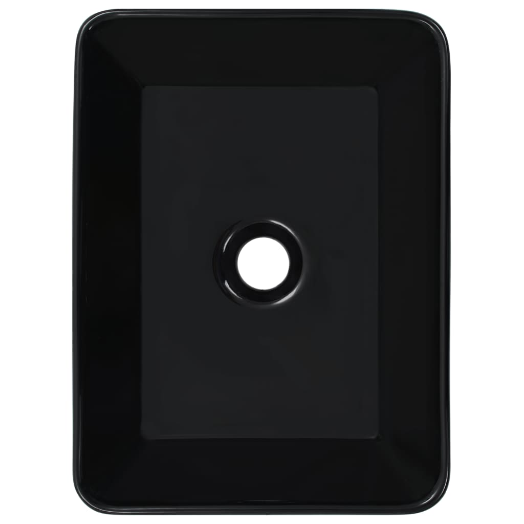 Berkfield Wash Basin 40x30x13 cm Ceramic Black