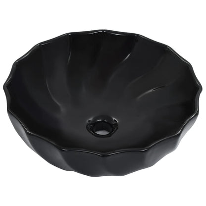 Berkfield Wash Basin 46x17 cm Ceramic Black