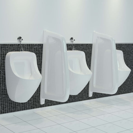 Berkfield Wall-mounted Urinal Privacy Screen Ceramic White