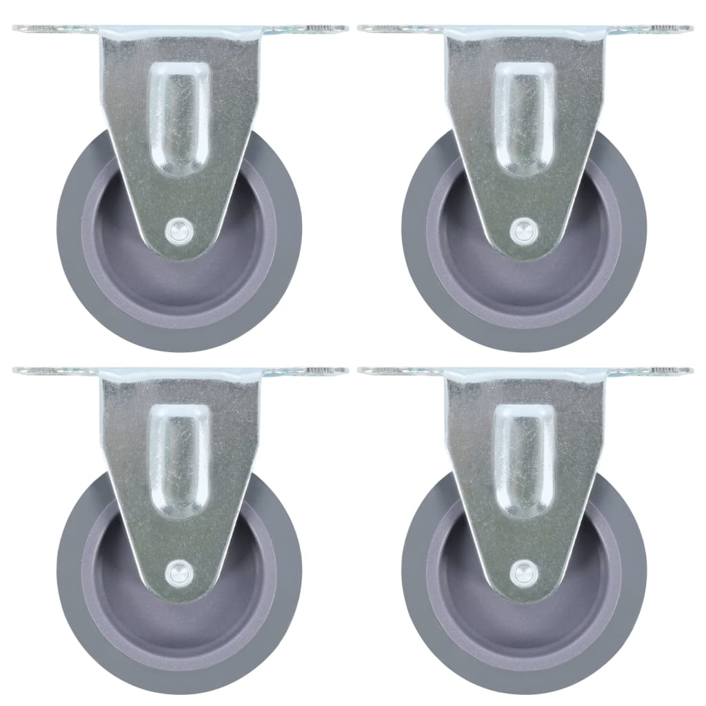 Berkfield Fixed Casters 4 pcs 75 mm