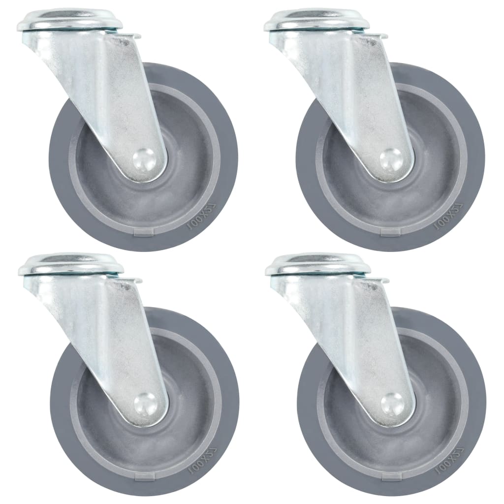Berkfield Bolt Hole Swivel Casters 4 pcs 100 mm