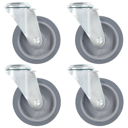 Berkfield Bolt Hole Swivel Casters 4 pcs 100 mm