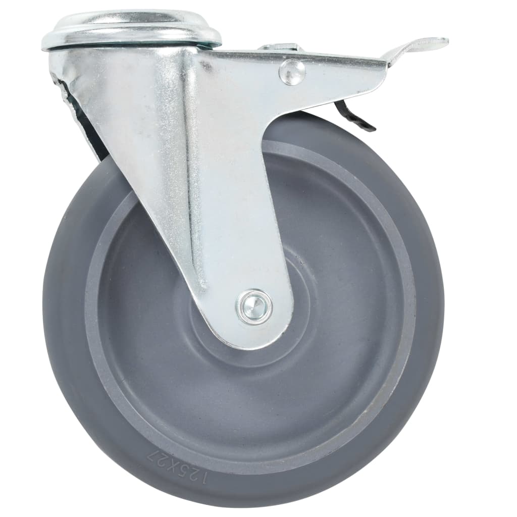 Berkfield Bolt Hole Swivel Casters 4 pcs 125 mm
