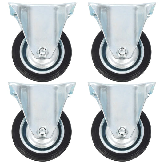Berkfield Fixed Casters 4 pcs 75 mm