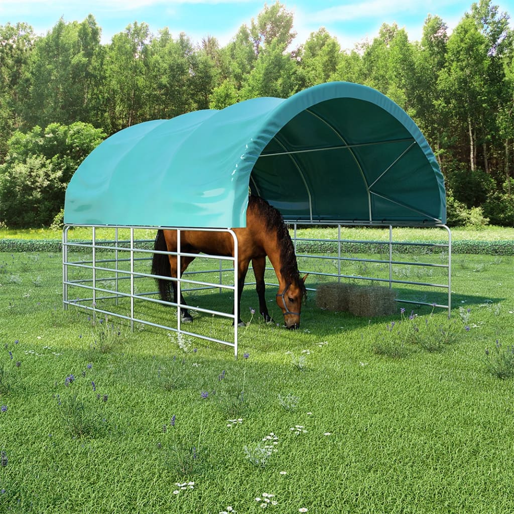 Berkfield Livestock Tent Fabric PVC 3.7x3.7 m Dark Green