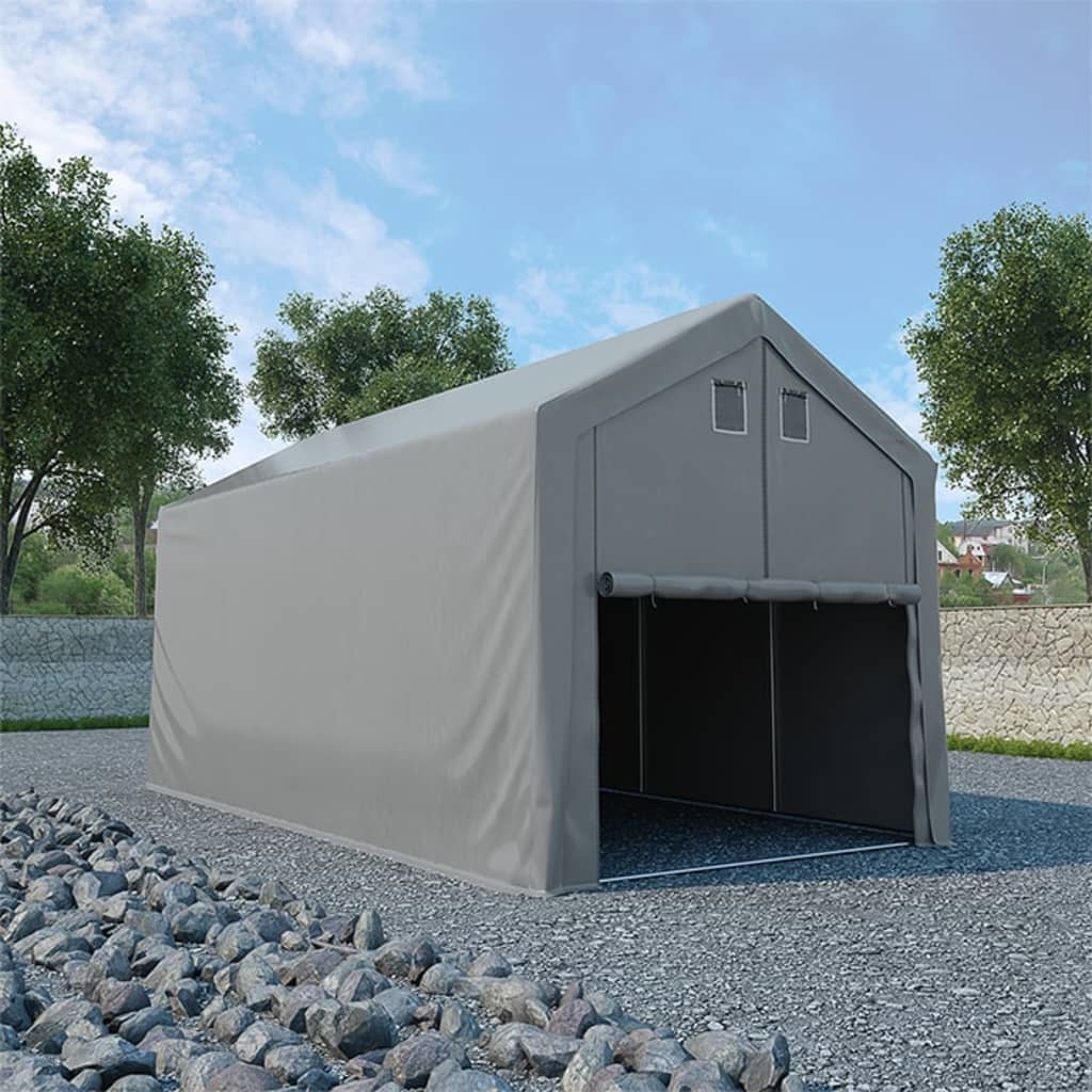 Berkfield Storage Tent Fabric PVC 4x8 m Grey