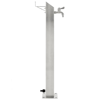 Berkfield Garden Water Column Stainless Steel Square 95 cm