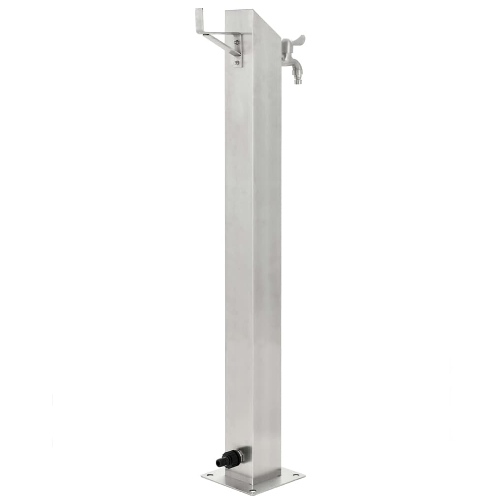 Berkfield Garden Water Column Stainless Steel Square 95 cm