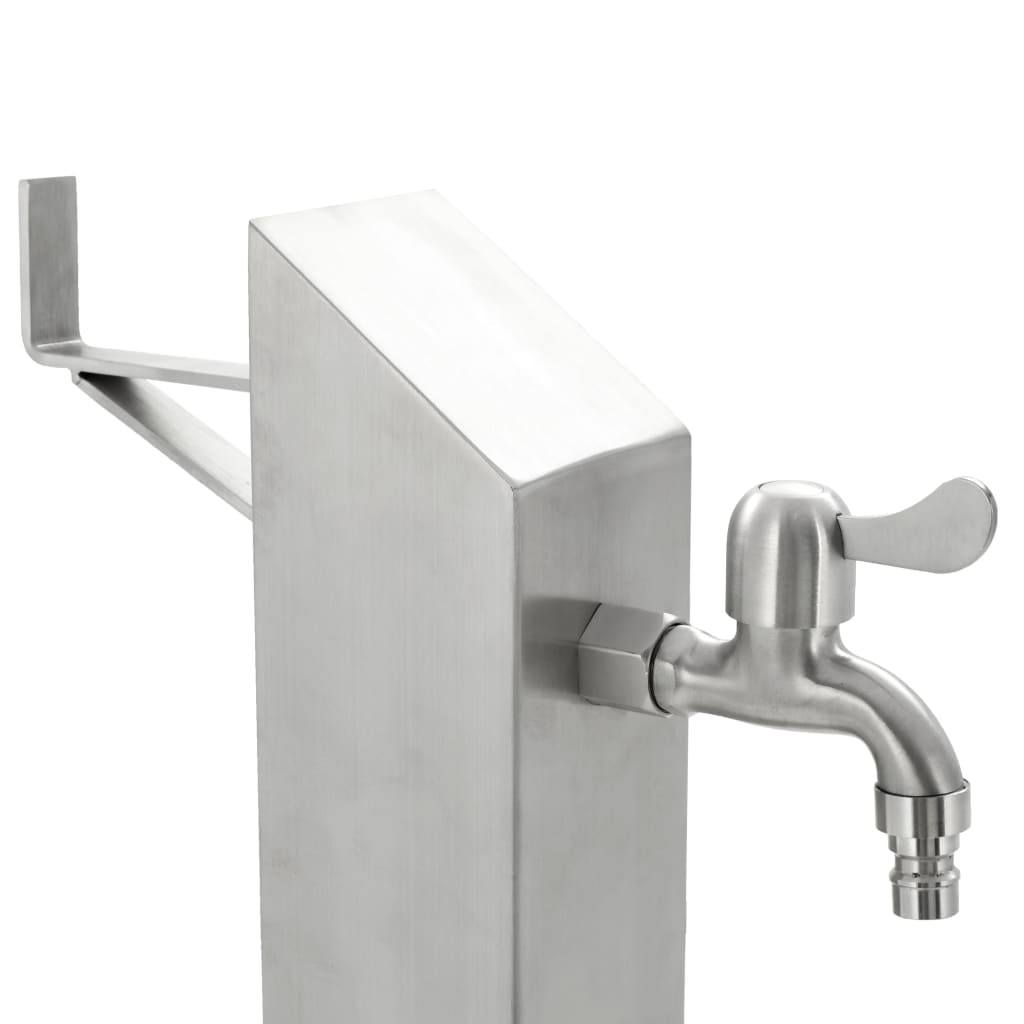 Berkfield Garden Water Column Stainless Steel Square 95 cm