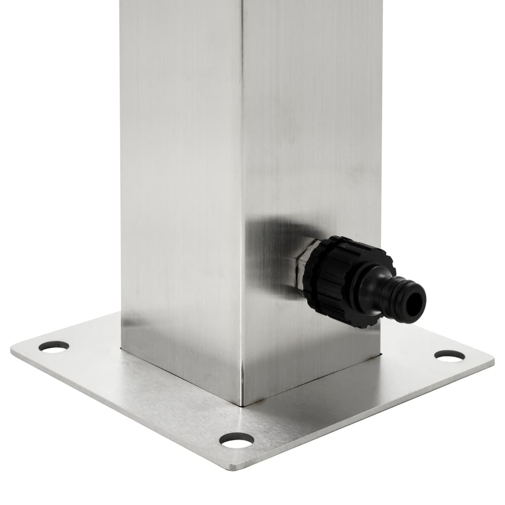 Berkfield Garden Water Column Stainless Steel Square 95 cm