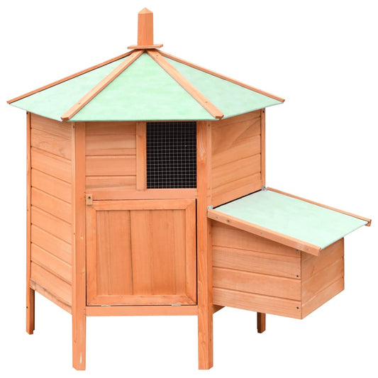 Berkfield Chicken Cage Solid Pine & Fir Wood 126x117x125 cm