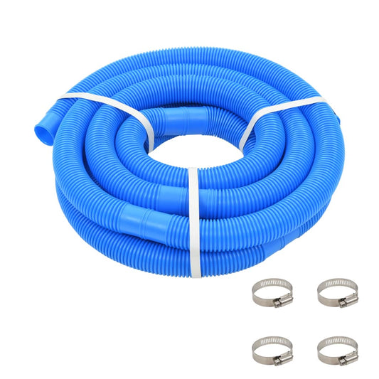 Berkfield Pool Hose with Clamps Blue 38 mm 6 m